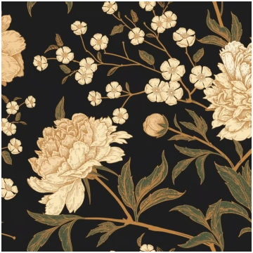 Tapetes Mystic Midnight Peony Blooms, 8gab