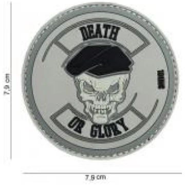 101 INC Uzšuve Patch PVC Death or glory, grey