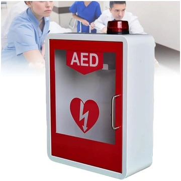 AED defibrilatora glabāšanas skapis ar atslēgu un