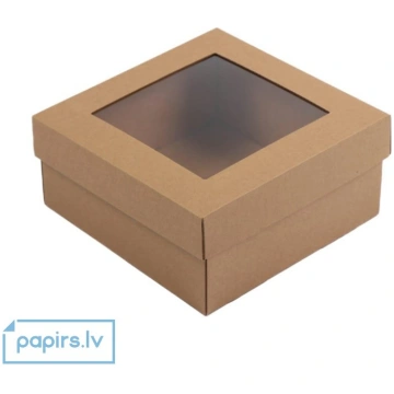 Kartona kaste 180x180x80mm, spec, brūna, kaste + v