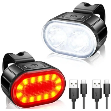 LED Lukturis Elight LED Bicycle Light Set USB Rech