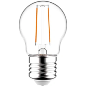 LED spuldze E27, G45, 2.5W, 250lm, 2700K, filament