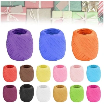 15 x iesaiņojuma papīra lentes, 20 m ruļļos, rafij