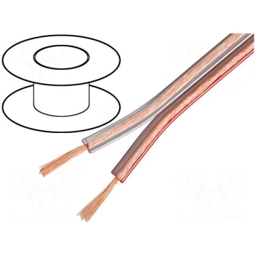 Wire: loudspeaker cable | 2x1mm2 | stranded | Cu |