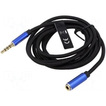 Cable | Jack 3.5mm 4pin socket,Jack 3,5mm 4pin plu