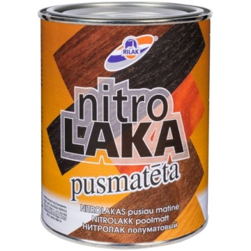 Laka ātri žūstoša NITROLAKA pusmatēta 0.9L RILAK 4