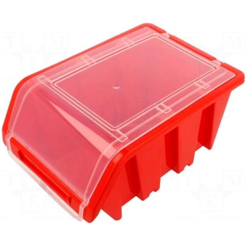 Container: cuvette | red | with a lock | 230x160x1