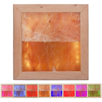 Himalaju sāls gaisma LED RGB, melnalkšņa koks