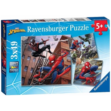 Ravensburger puzle Spiderman 3 x 49 gab, 5 + gadie