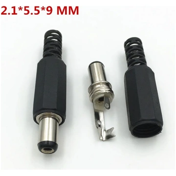 Barošanas spraudnis DC 2.1x5.5x9mm plastmasas Powe