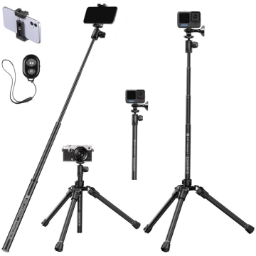 K&F trikojis E224A3 with BH-18 ball head and phone