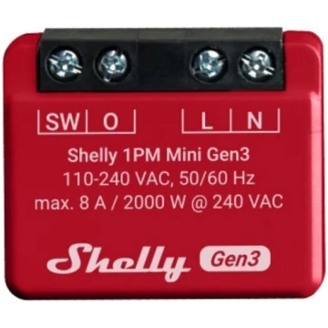Viedais Wi-Fi Bluetooth relejs Shelly 1PM Mini Gen