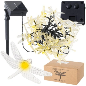Solar Dragonfly dārza gaismas 6,5 m 30LED silti ba