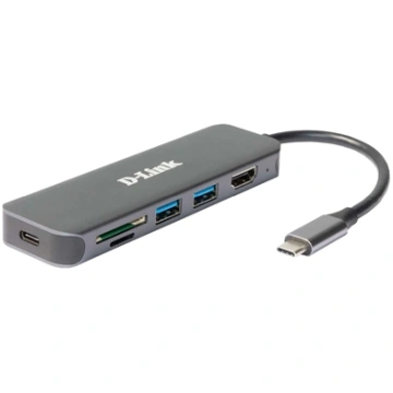D-Link 6-in-1 USB-C Hub with HDMI/Card Reader/Powe