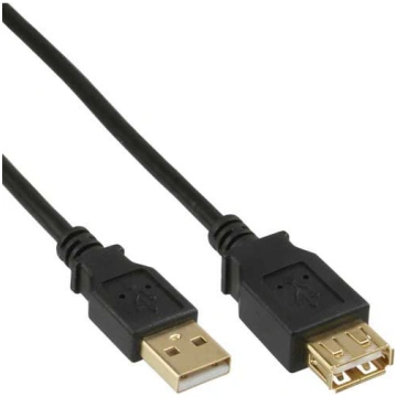 Kabelis Usb Inline Usb-a - Usb-a 0.5 M Melns (3465