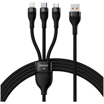 Baseus Flash Series 3-in-1 USB kabelis USB-C + mic