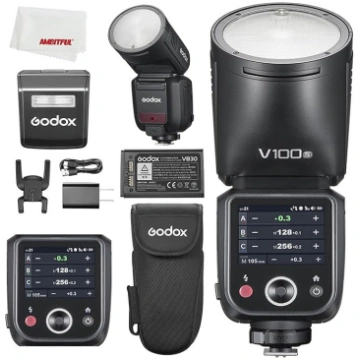 Godox V100 S V100S 100Ws TTL litija jonu apaļā zib