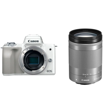 Canon EOS M50 White + EF-M 18-150mm IS STM Silver