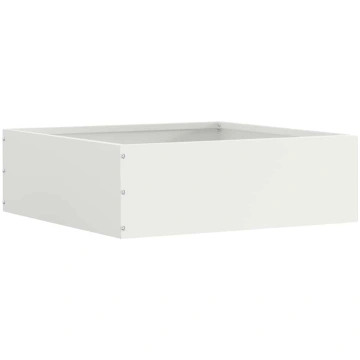 Zāliena apmale balts 40 x 40 x 13 cm tērauds