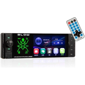 Radio BLOW SPIDER 4" RDS RGB MP5/USB/micro SD/BLUE