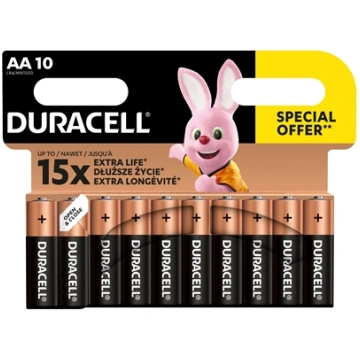 Baterijas DURACELL AA, LR06, 10 gab. 250-08444