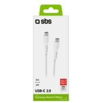 Type-C to Type-C Cable 2.0 2m By SBS White