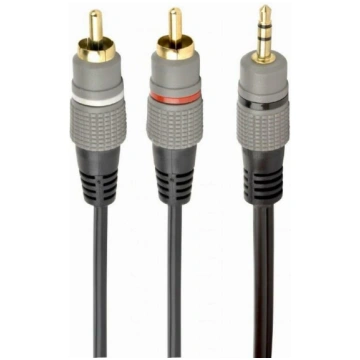 Gembird kabelis 3.5 mm uz 2RCA 2.5 m, zelta pārklā