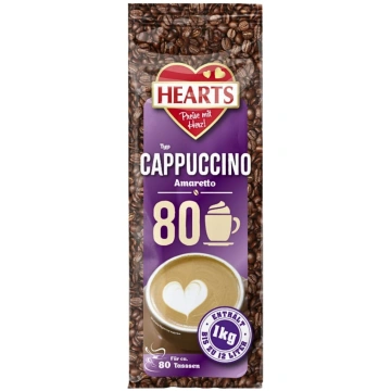Hearts Cappuccino Amaretto šķīstošais kapučīno dzē