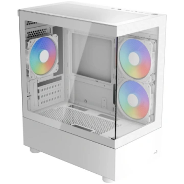 Korpus AEROCOOL Viewport Mini-G-WT-v4 ARGB balts a