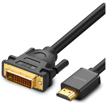 Divu ceļu kabeļa HDMI kabelis - DVI 2M melns