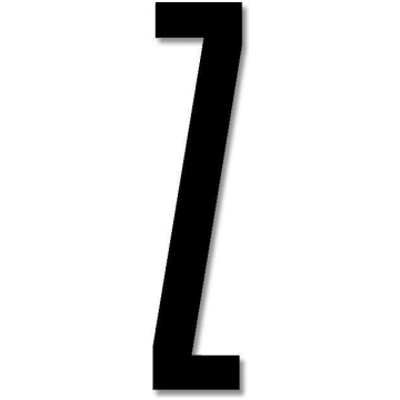 Dekoratīvs burts Design Letters I akrila melns 8 c