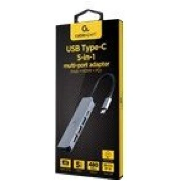 Multi-port adapter Cablexpert USB Type-C 5-in-1 (H