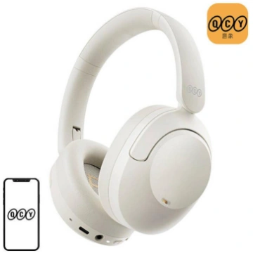 Qcy bezvadu austiņas H4 balta, 40mm, 600mAh, līdz 