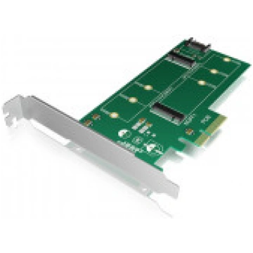 IB-PCI209 PCIe-Card, 2x M.2 SSD to SATA III and PC