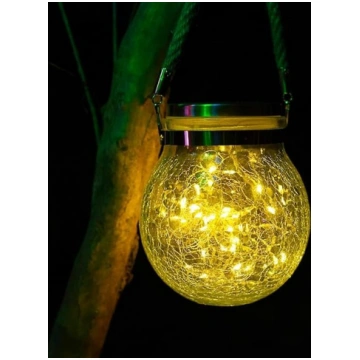 Saules enerģijas stikla karājošā lampa, saules lat