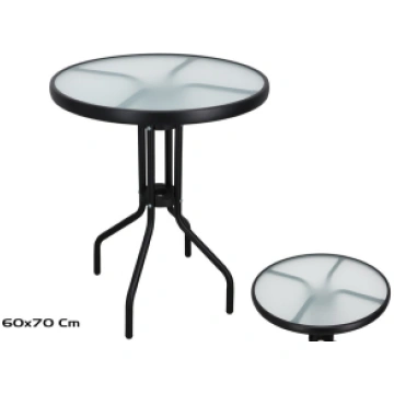Garden Enjoy Galds ar stikla virsmu 60x60x70 cm, G