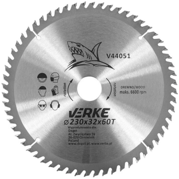 Zāģa ripa kokam 230x32x60z; V44051 VERKE (V44051)