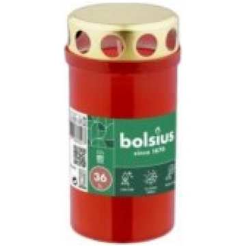 Bolsius Candle red 12x7x7cm Svece 1120190341-BOLSI