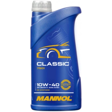 1L - 10w40 CLASSIC MANNOL 7501 pussintetiskā motor