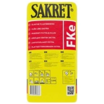 Sakret Flīžu līme FKE elastīga 5kg pelēks