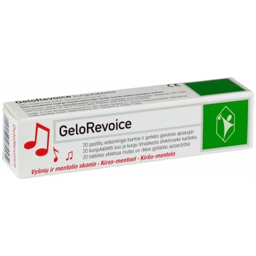 GELOREVOICE sūkājamās tabletes, 20 gab