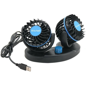 Automašīnas paneļa ventilators ar USB 3W/5V melna
