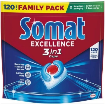 SOMAT 3in1 tabletes trauku mazgājamām mašīnām, 120
