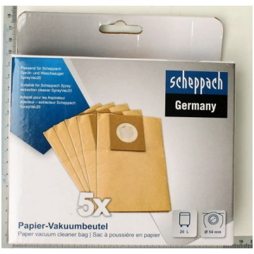 Papīra putekļu maisi putekļsūcējam Scheppach Spray
