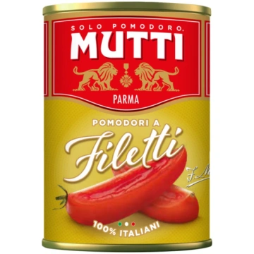 Tomāti mizoti MUTTI Pomodori a Filetti, 400g