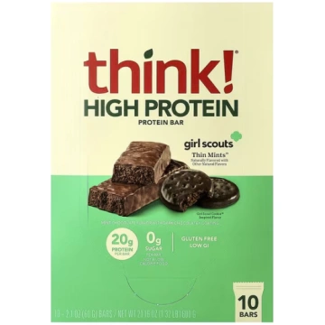 Think !, High Protein Bars, Girl Scouts Thin Mints