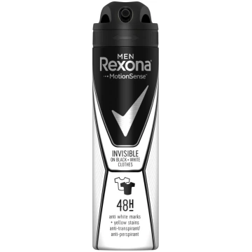 Vīriešu dezodorants Rexona Men Invisible Black + W
