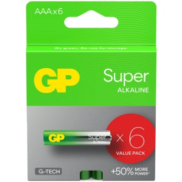 LR03 6 gab GP Super Alkaline (G-TECH) (BMGP24A216B
