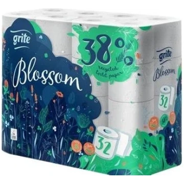 Tualetes papīrs GRITE Blossom, 3 sl., 32 gab