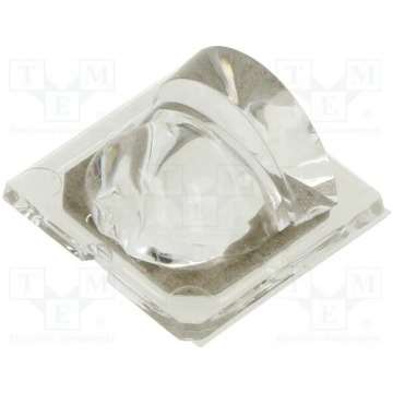 LED lens; square; plexiglass PMMA; Mounting: adhes